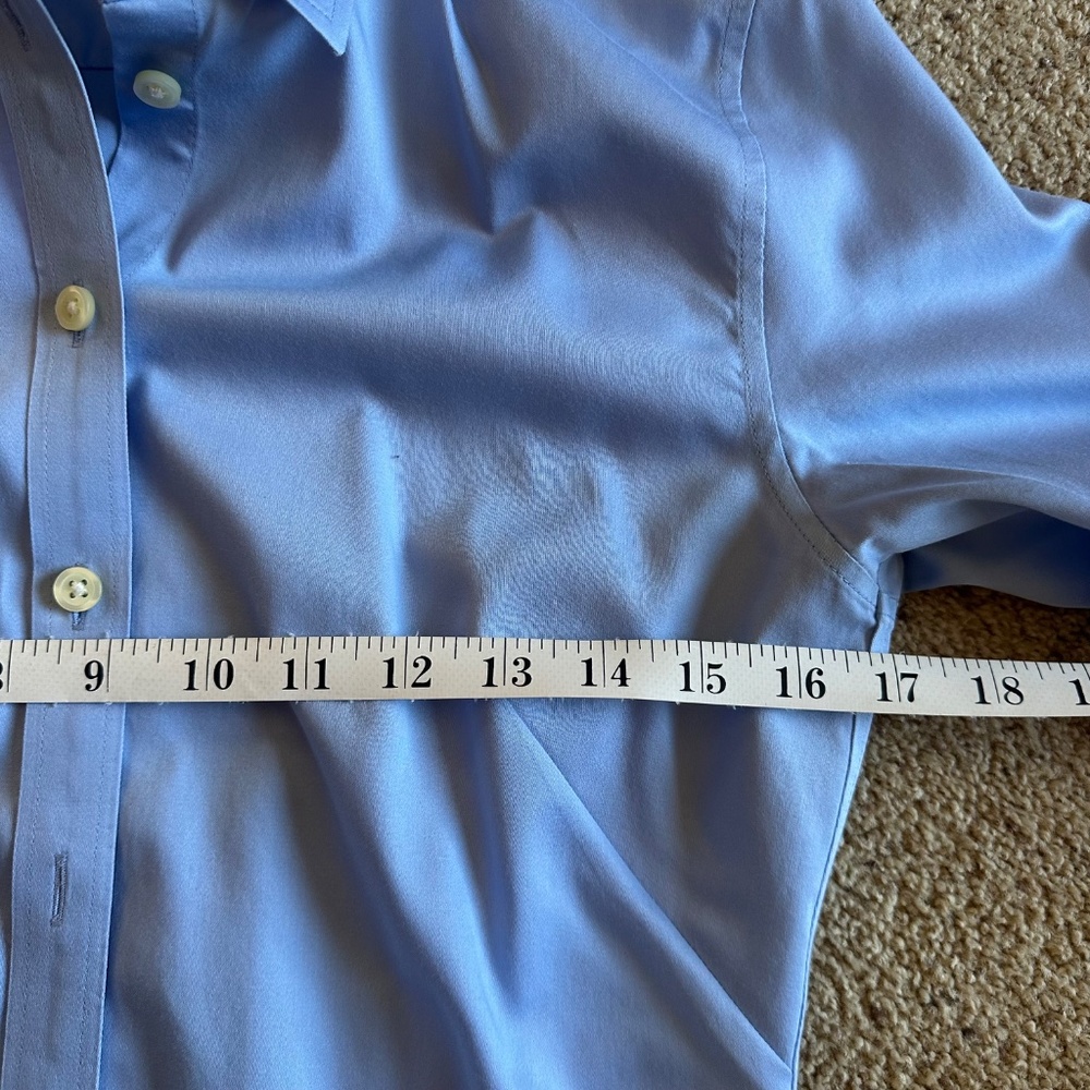 Banana Republic Tailored Fitted Button-Down Shirt – Sky Blue, Women’s Size 4 - Picture 4 of 7